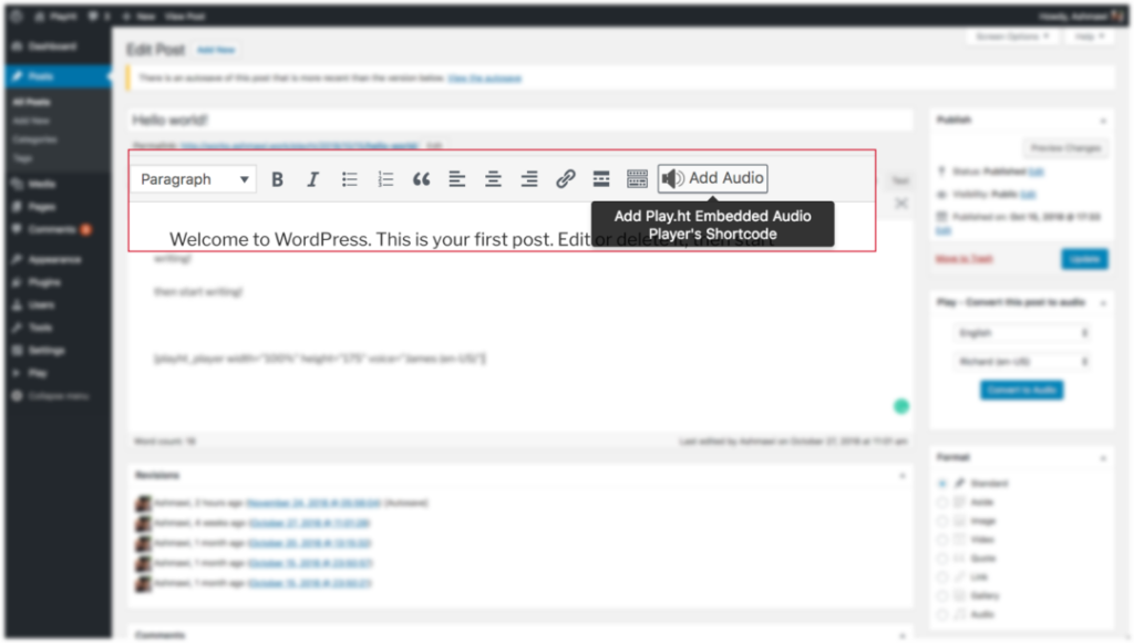 How To Add Text To Speech Audio To Your WordPress Blog Posts.